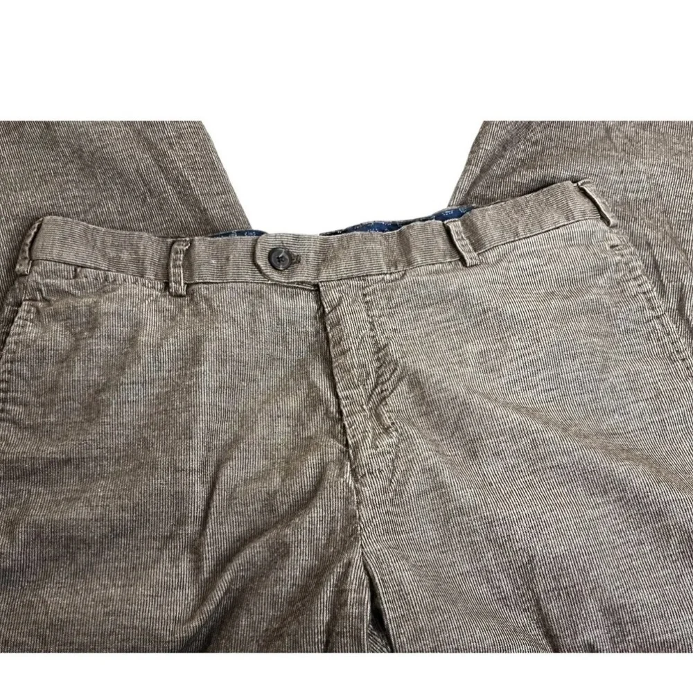 Peter Millar Corduroy Brown Light Striped 5-Pocket‎ Trouser Pants Men's Size 34
